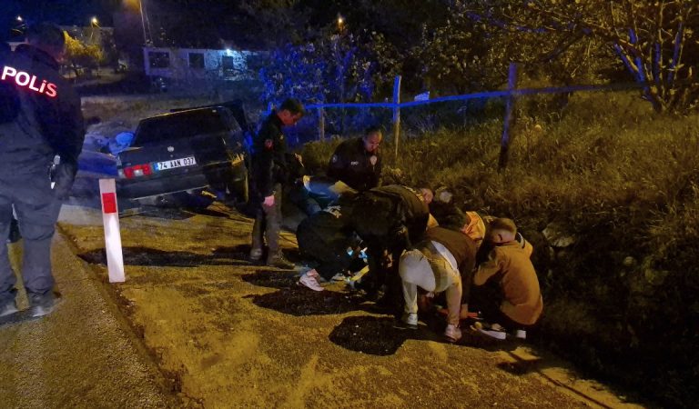 Bartın’da polisten kaçarken kaza yapan şoför gözyaşlarına boğuldu