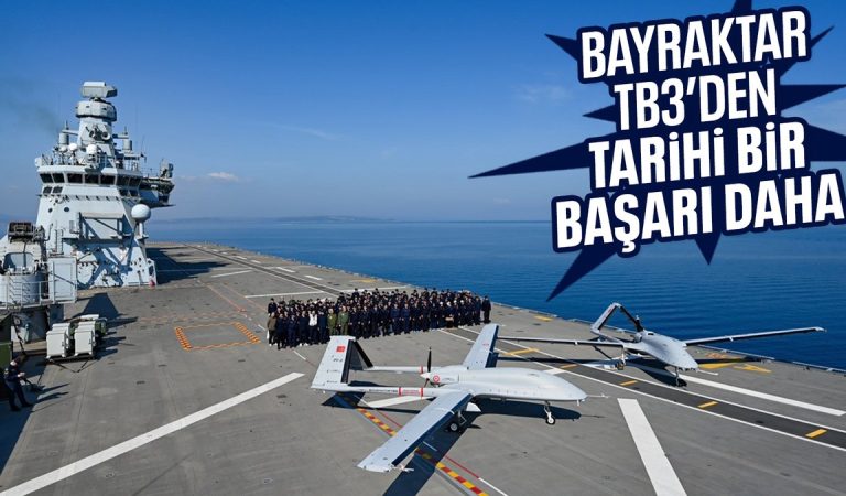 Bayraktar TB3 gemiye iniş kalkış testlerinde bir prensip imza attı