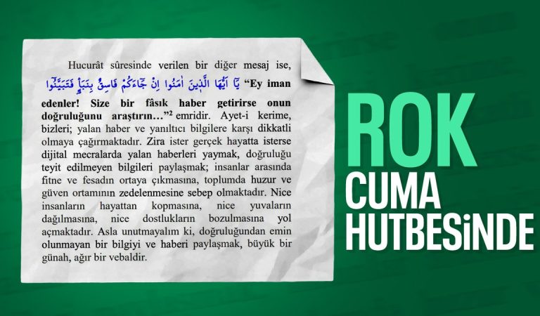 Rasim Ozan Kütahyalı’nın haberi cuma hutbesine mevzu oldu