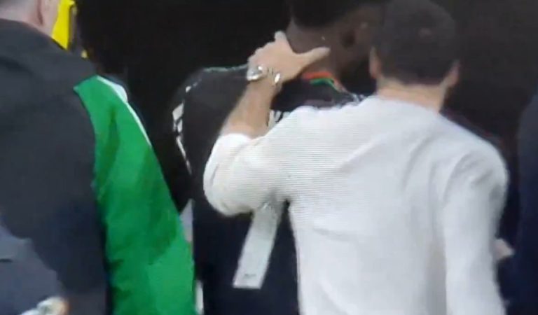Real Madrid-Arsenal maçının devre arasında olay