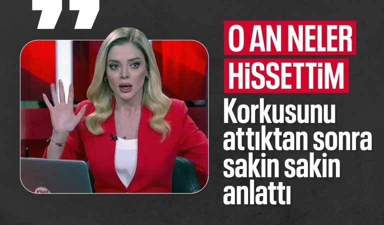 Zelzeleye canlı yayında yakalanan CNN Türk spikeri yaşadıklarını anlattı